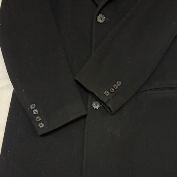 Armani Collezioni Men's Black Cashmere Overcoat Size 42 - Picture 8 of 16